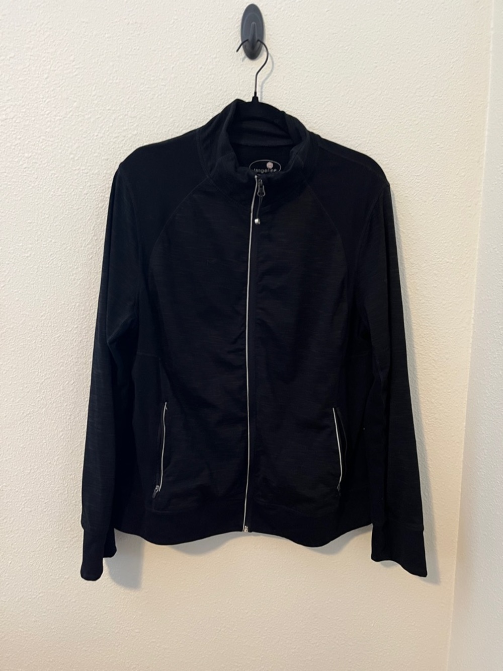 Tangerine Women’s Black Lightweight Full-Zip Jacket